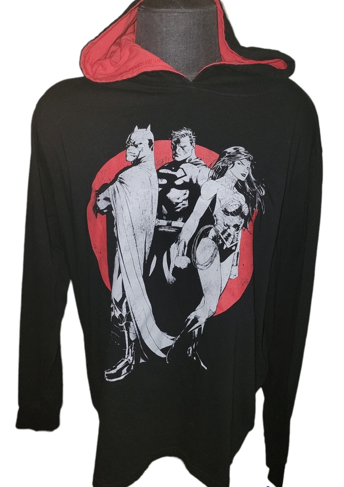 The Justice League Hoodie Hooded Sweatshirt sz M